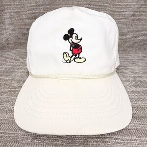 Vtg Mickey Mouse Disney Character Fashions Atlas Stapback Rope Hat 80s Made USA